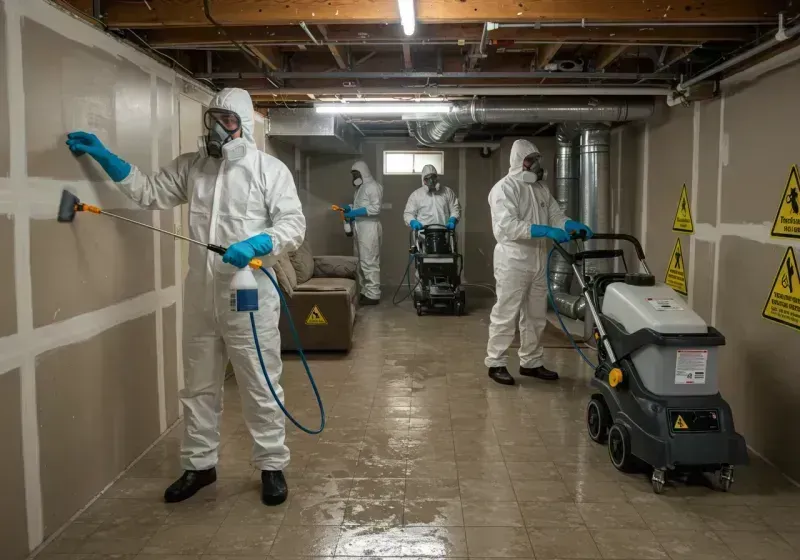 Basement Moisture Removal and Structural Drying process in Franklin County, KS